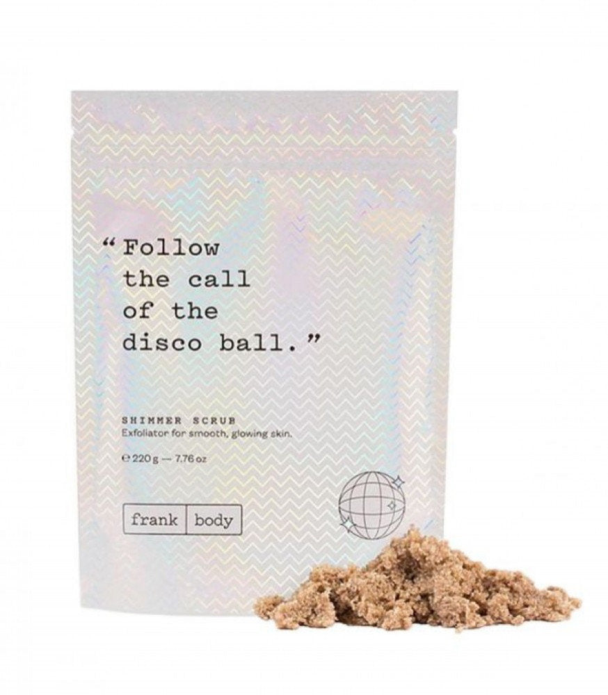 FRANK BODY SHIMMER SCRUB FOLLOW THE CALL OF THE DISCO BALL 220G
