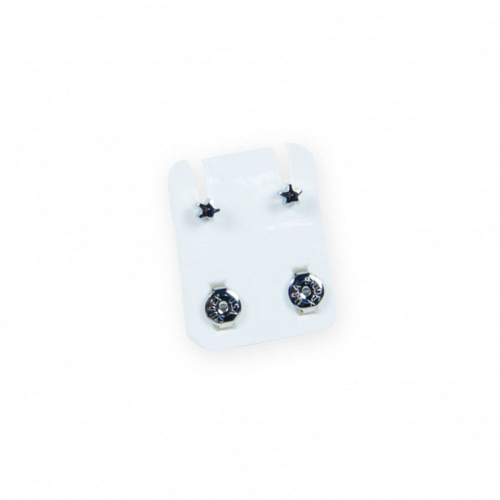 MALAYSIAN SILVER STAR MEDICAL EARRING - RS00W