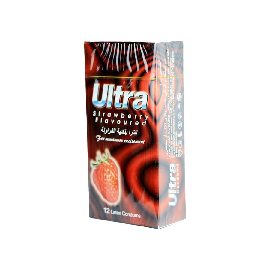 Ultra Condoms 12 Pcs Strawberry Latex