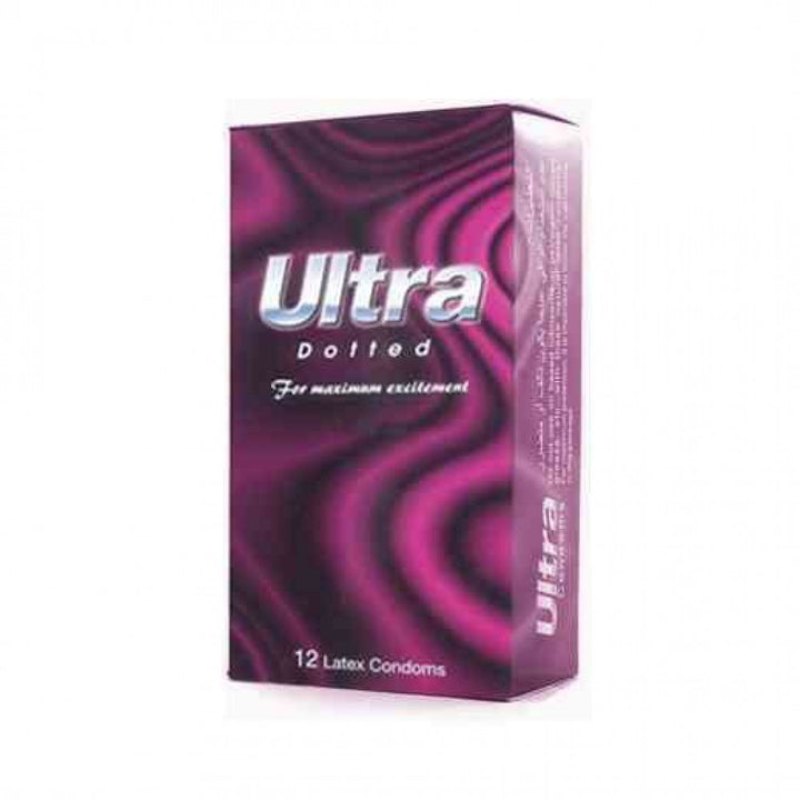 Ultra Condoms 12 Pcs Dotted Latex