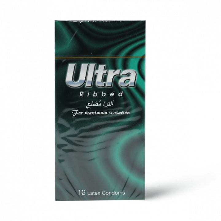 Ultra Condoms 12 Pcs Ribbed Latex