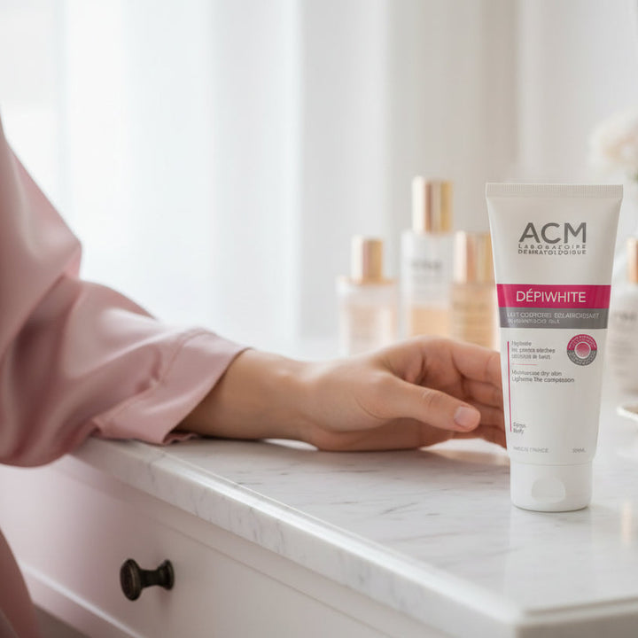 حليب الجسم المبيض ACM Depiwhite سعة 200 مل لبشرة أكثر إشراقًا وترطيبًا يوميًا متوفر لدى ملسا