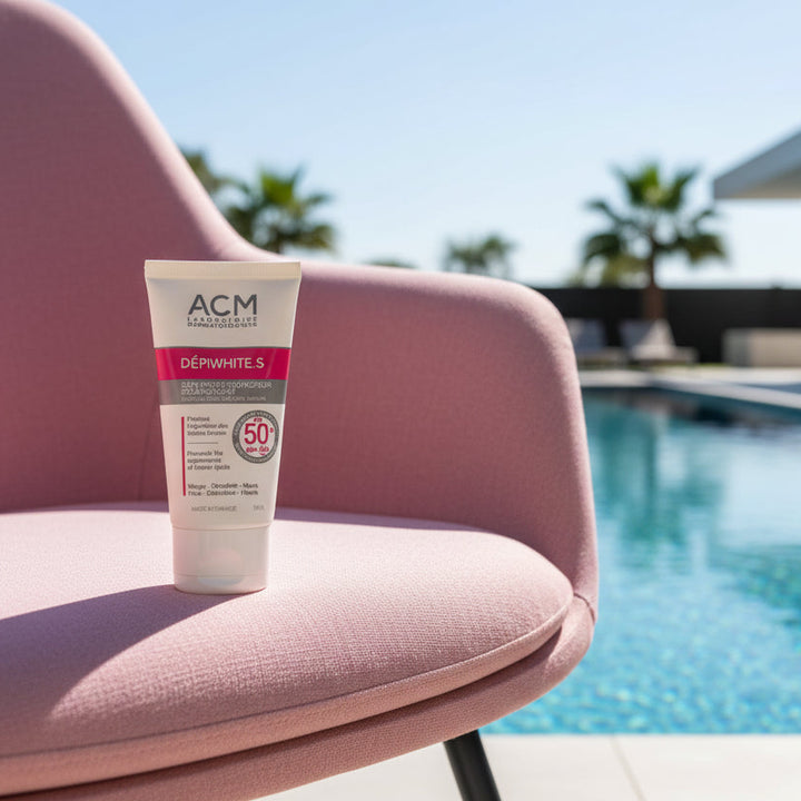 كريم ACM Depiwhite S بعامل حماية من الشمس 50، 50 مل، يوفر حماية عالية من الشمس وراحة يومية للبشرة، متوفر لدى ملسا