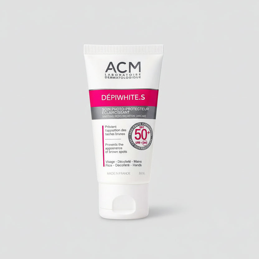 ACM Depiwhite S Cream SPF 50 50ml for high sun protection and daily skin comfort at MALSA