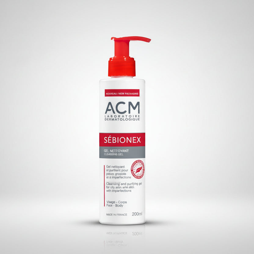 ACM Sebionex gel nettoyant 200ml for gentle facial cleansing and balanced looking skin at MALSA