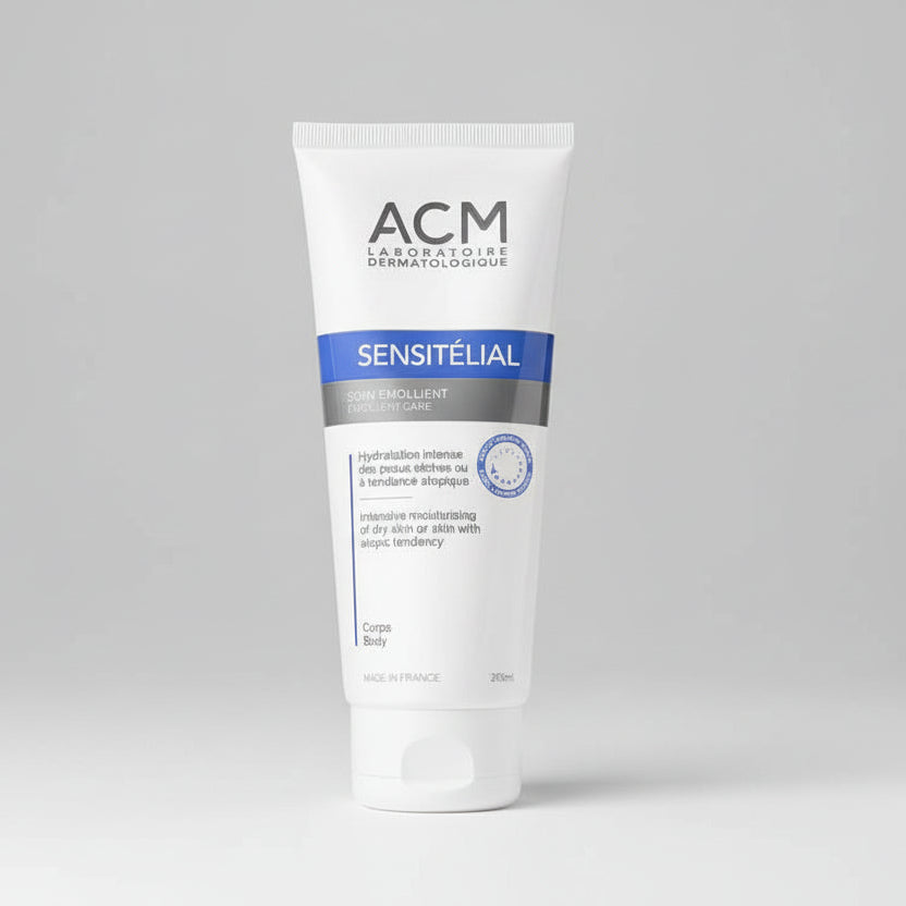 ACM Sensitelial emollient care dry skin moisturizer 200ml for intense hydration and daily comfort at MALSA