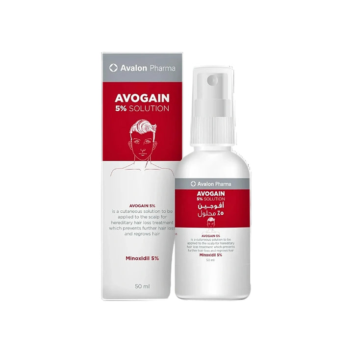 Avalon Avogain 5% solution 50ml for scalp care and hair thinning support at MALSA