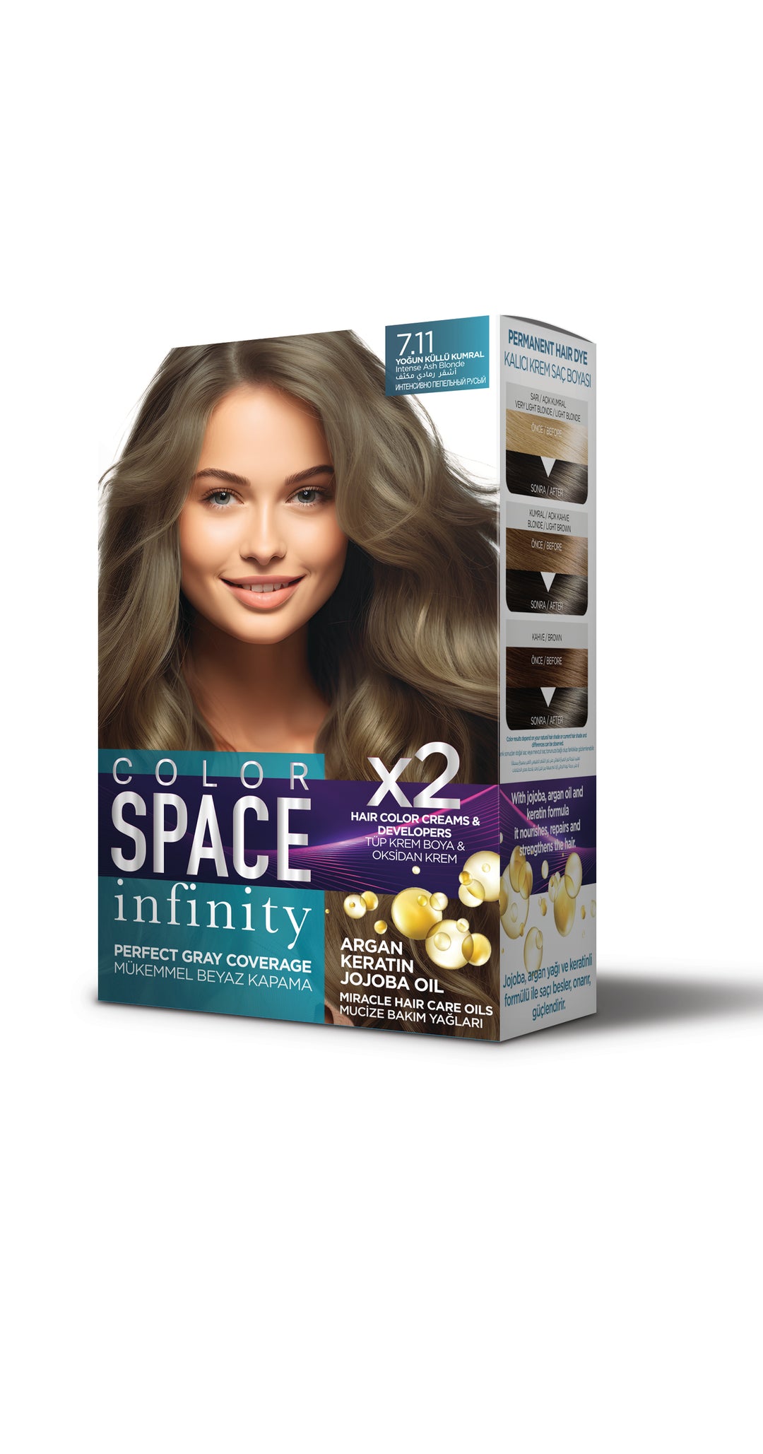 مجموعة صبغة الشعر كولور سبيس إنفينيتي 7.11