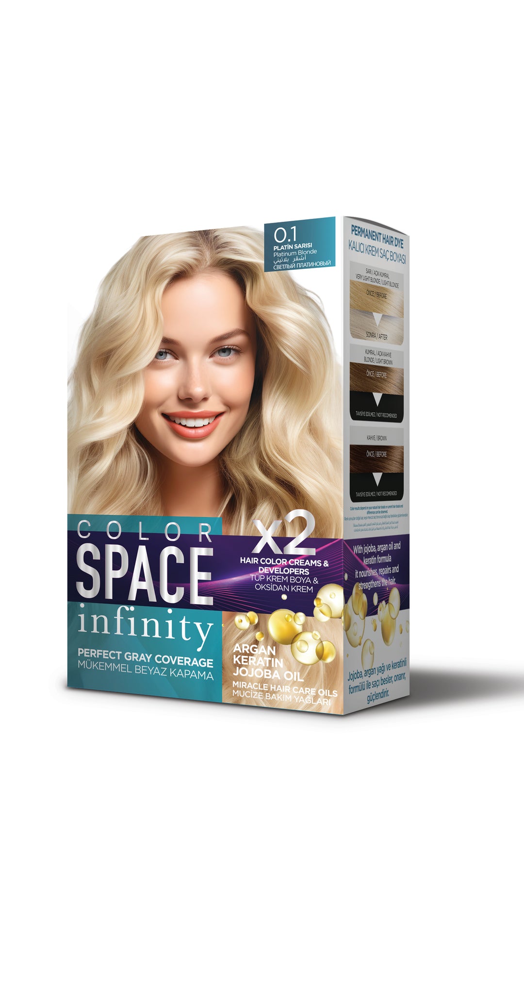 مجموعة صبغة الشعر كولور سبيس إنفينيتي 0.1