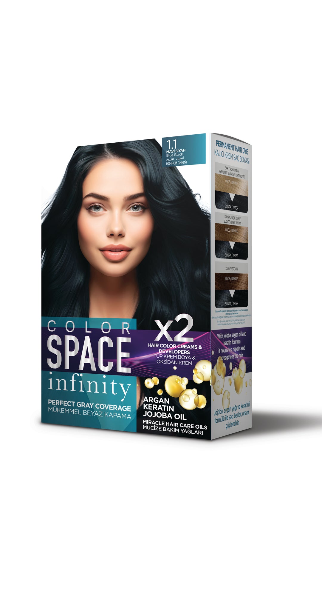 مجموعة صبغة الشعر كولور سبيس إنفينيتي 1.1