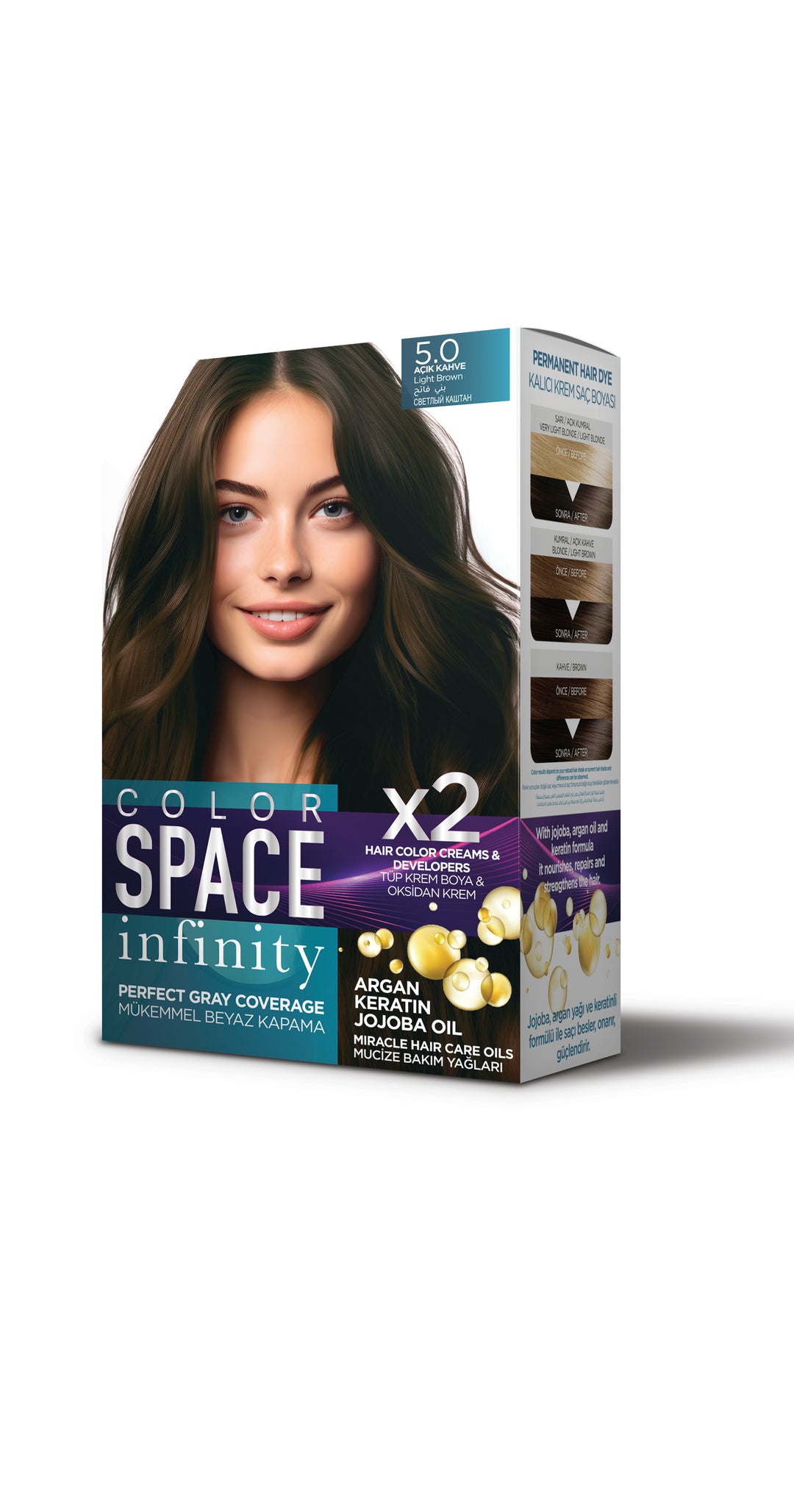 مجموعة صبغة الشعر كولور سبيس إنفينيتي 5.0