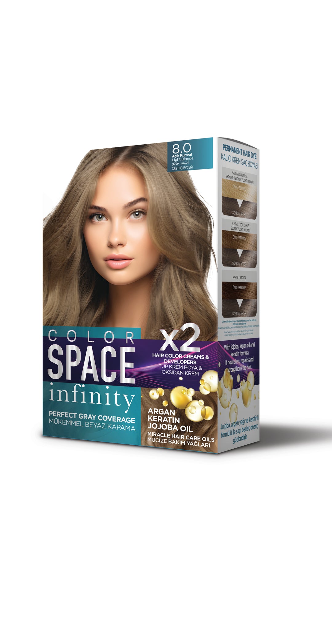 مجموعة صبغة الشعر كولور سبيس إنفينيتي 8.0