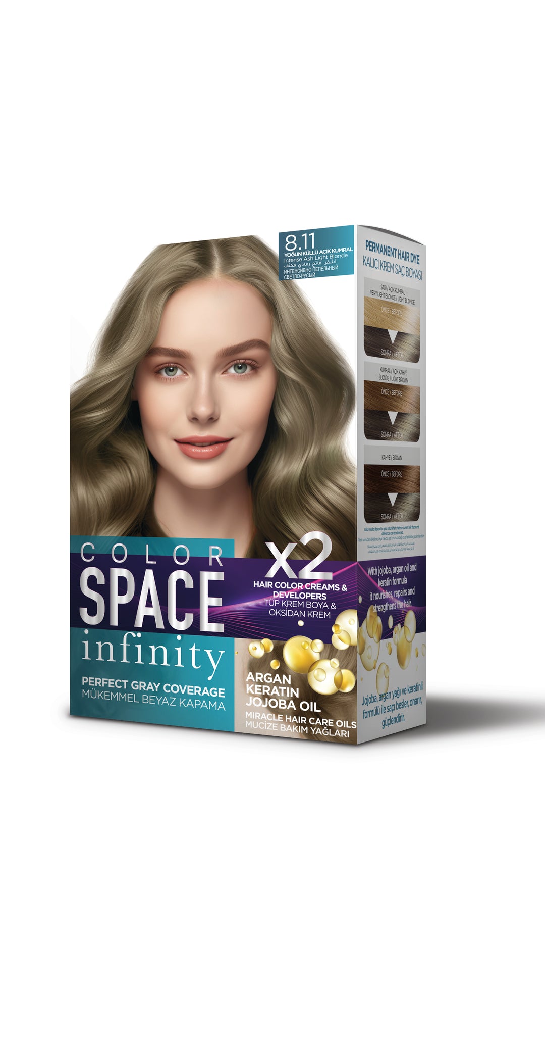 مجموعة صبغة الشعر كولور سبيس إنفينيتي 8.11