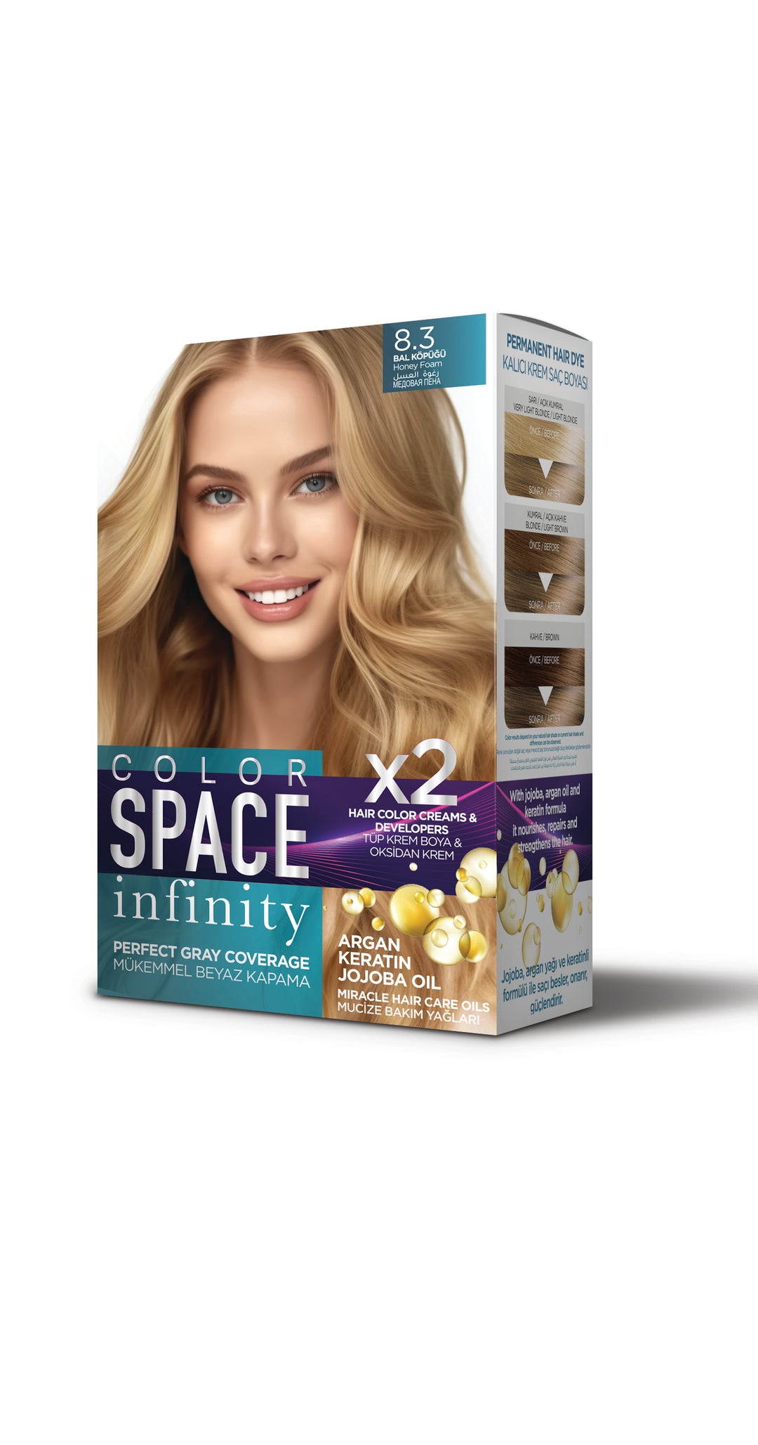 مجموعة صبغة الشعر كولور سبيس إنفينيتي 8.3