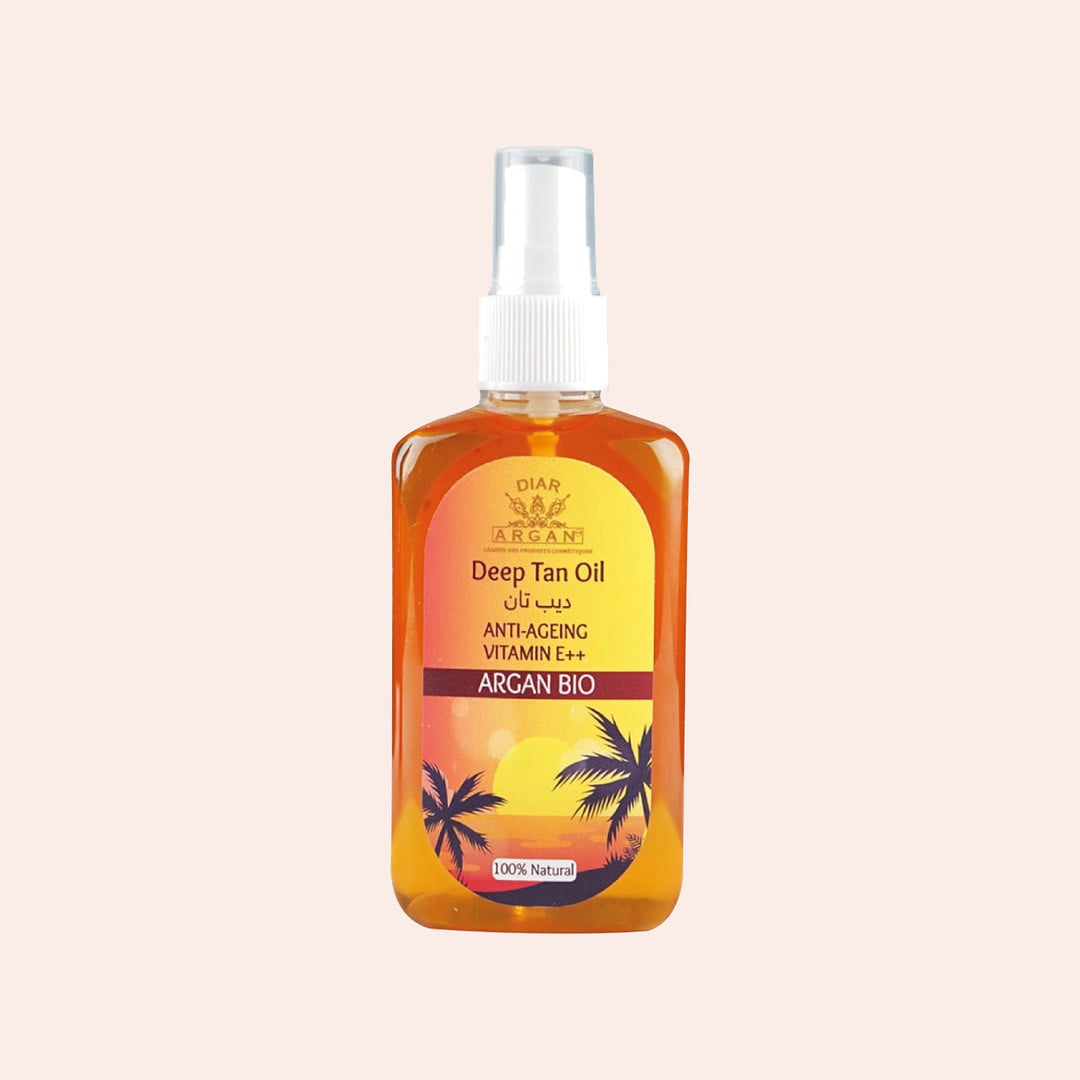 Diyar Argan Deep Tan Tanning Oil with Argan Oil, Carrot and Vitamin E 120 ml
