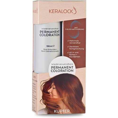 Keralock permanent hair color copper 150ml for vibrant long lasting hair color at MALSA