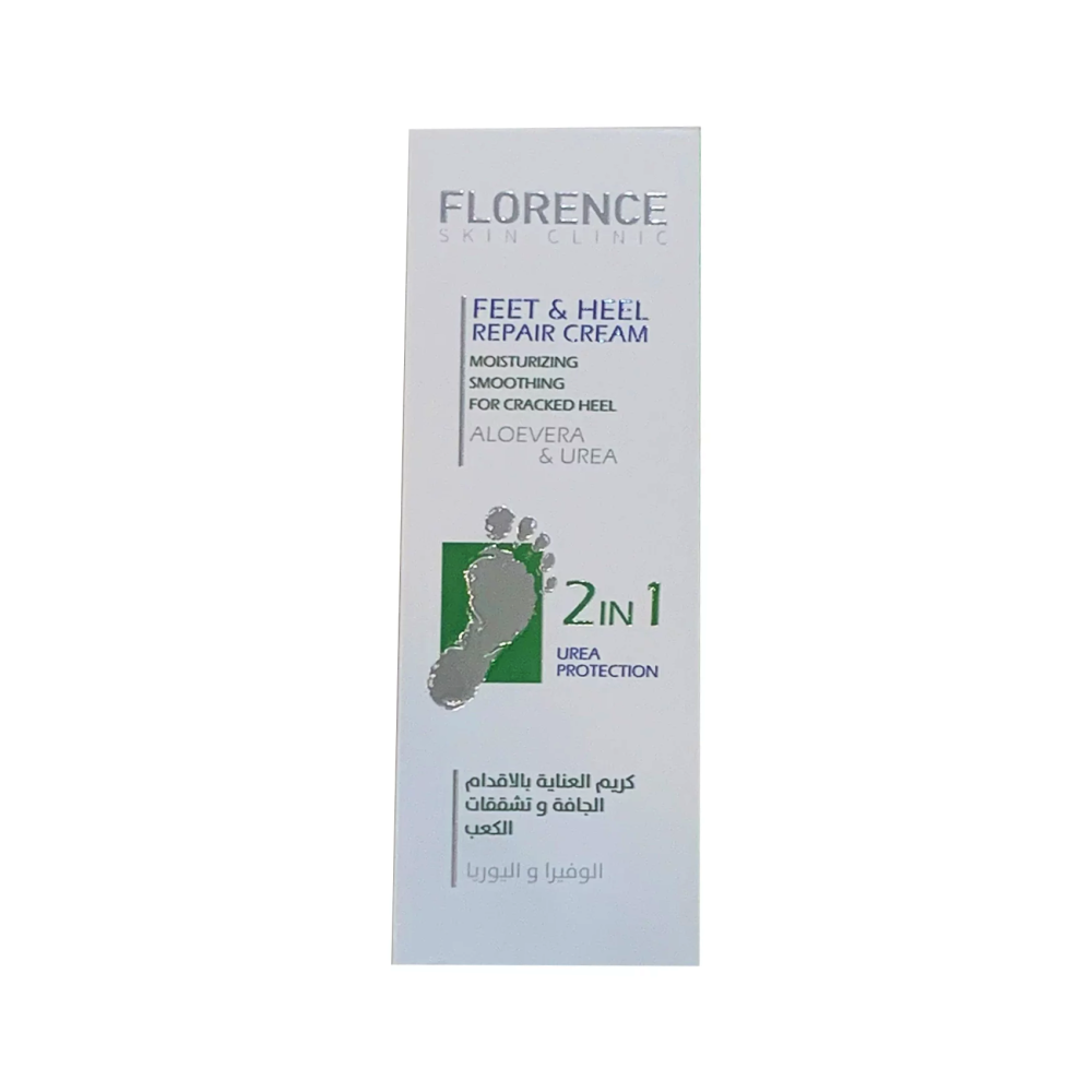 Florence Dry Foot Cream And Cracked Heels, Aloe Vera And Urea 100 Ml