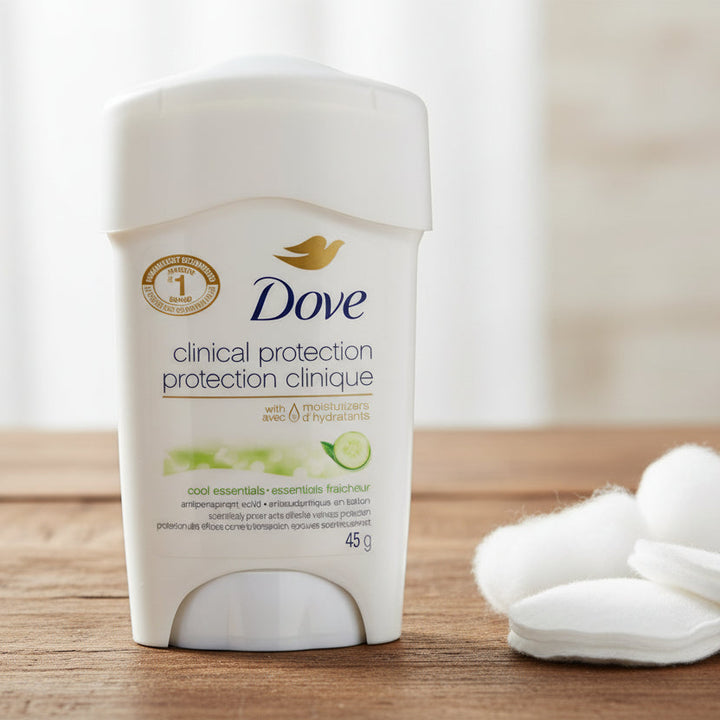 مزيل عرق دوف كلينيكال بروتكشن كول إسينشالز 48 غرام للتحكم الفعال في التعرق، متوفر لدى ملسا