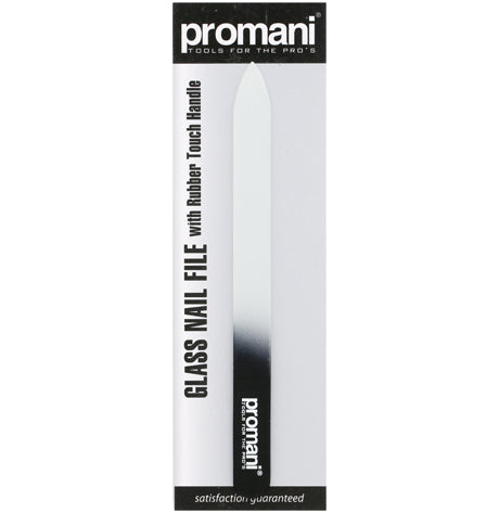 Promani glass nail file with rubber handle