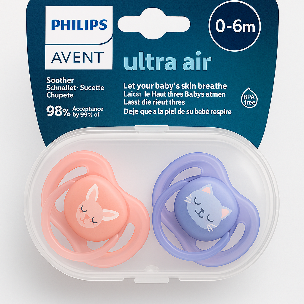 لهاية أفنت ألترا إير فري فلو من عمر 0 ​​إلى 6 أشهر، قطعتين