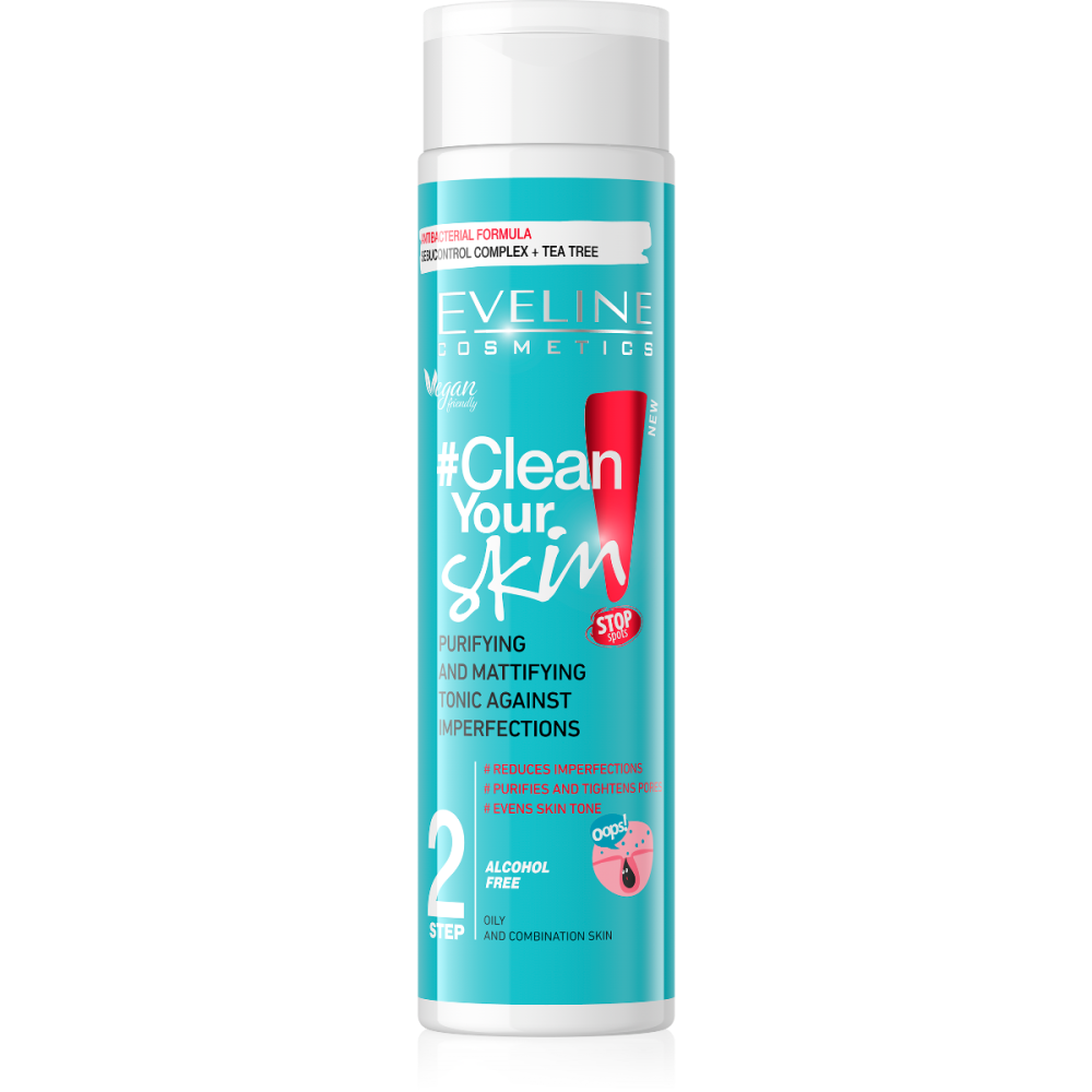 Eveline Clean Your Skin Purifying & Mattifying Tonic 225Ml