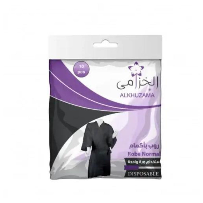 Alkhuzama Disposable Robe Black 10 Pcs