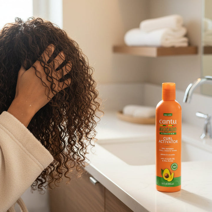 كريم كانتو بزبدة الشيا لترطيب وتجعيد الشعر بالأفوكادو، 355 مل، لتجعيدات شعر محددة ومرطبة، متوفر لدى ملسا