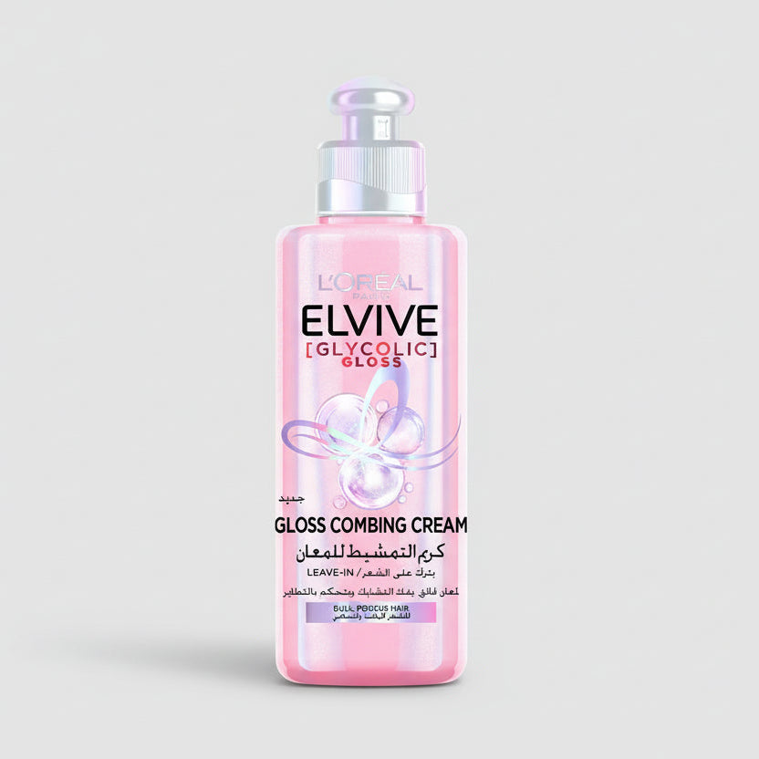 L’Oréal Paris Elvive Glycolic Gloss detangling cream 200ml for smooth shiny hair at MALSA
