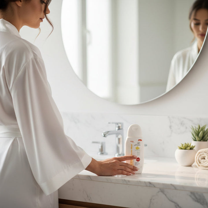 غسول منعش للمنطقة الحساسة بالمسك الأبيض 215 مل