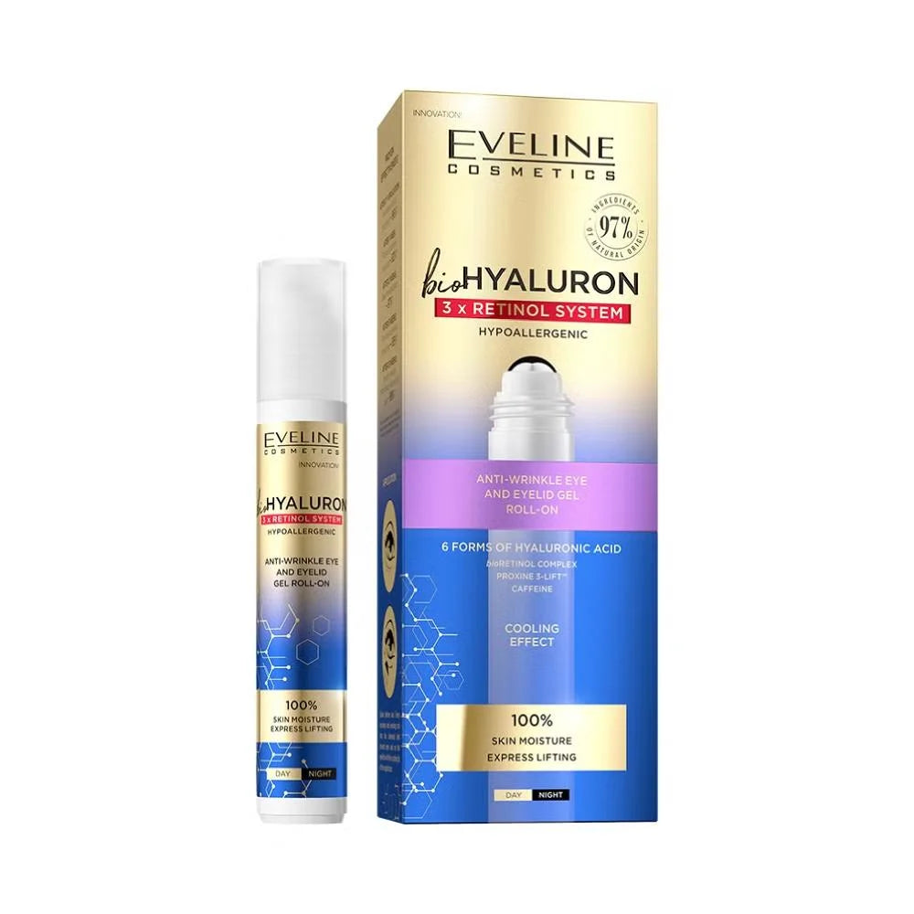 Eveline Bio Hyaluron Anti-Wrinkle Eye Gel Roll On 15Ml