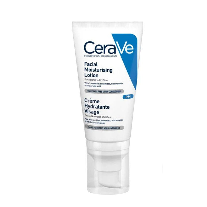 CeraVe PM facial moisturising lotion 52ml for night hydration and skin barrier repair at MALSA