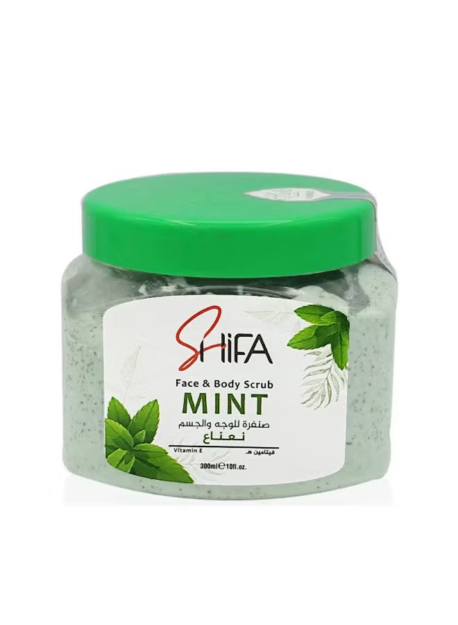Shifa Face & Body Scrub Mint 300Ml