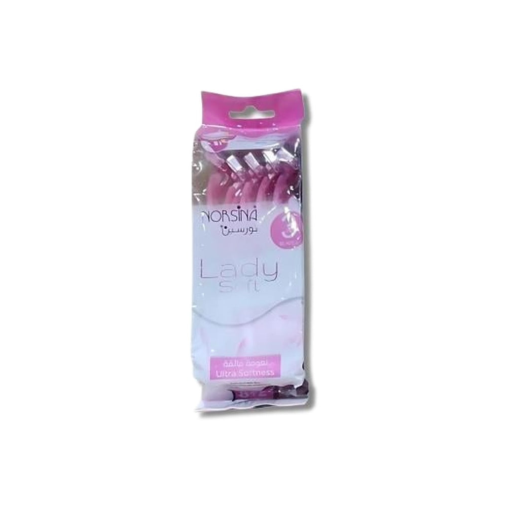Norsina Women'S Razor Blades 5-Piece Set, Lady Soft, Pink