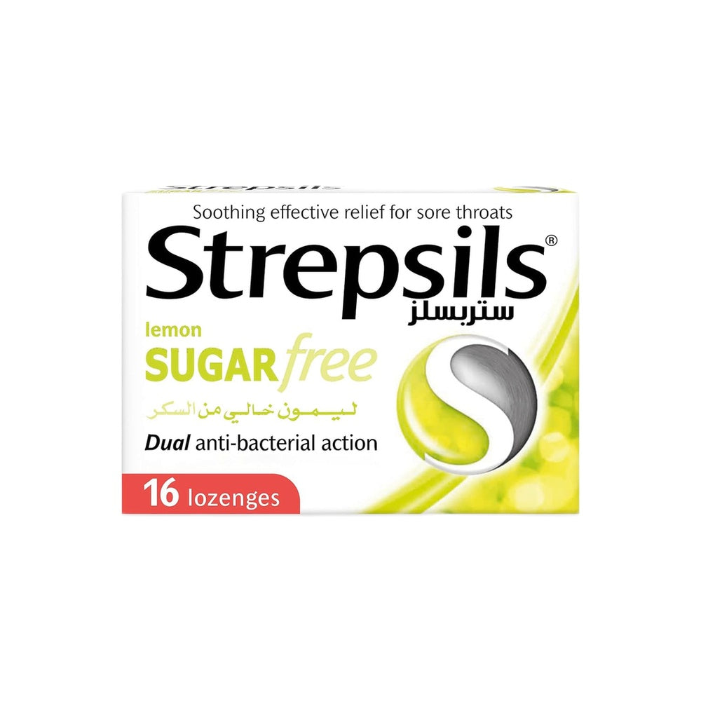 STREPSIL SUGAR FREE LEMON 16 LOZ