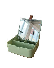 Square Folding Storage Desk Mirror