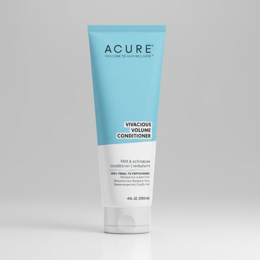 Acure vivacious volume conditioner 236ml for lightweight conditioning and fuller looking hair at MALSA