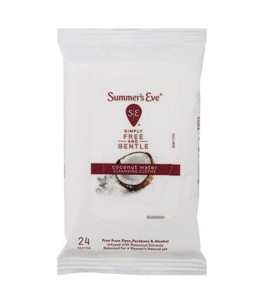 Summers Eve Coconut Water Wips 24 Cloths