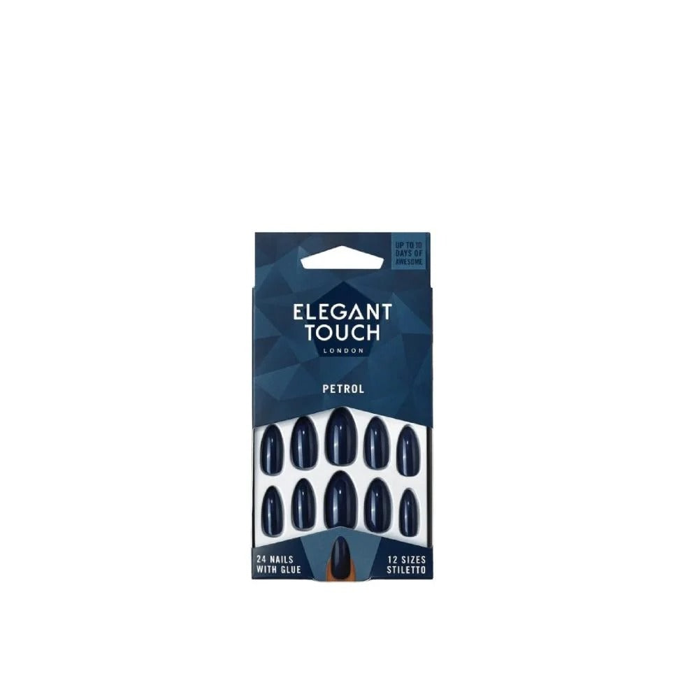 ELEGANT TOUCH NAIL 24 PCS PETROL 424