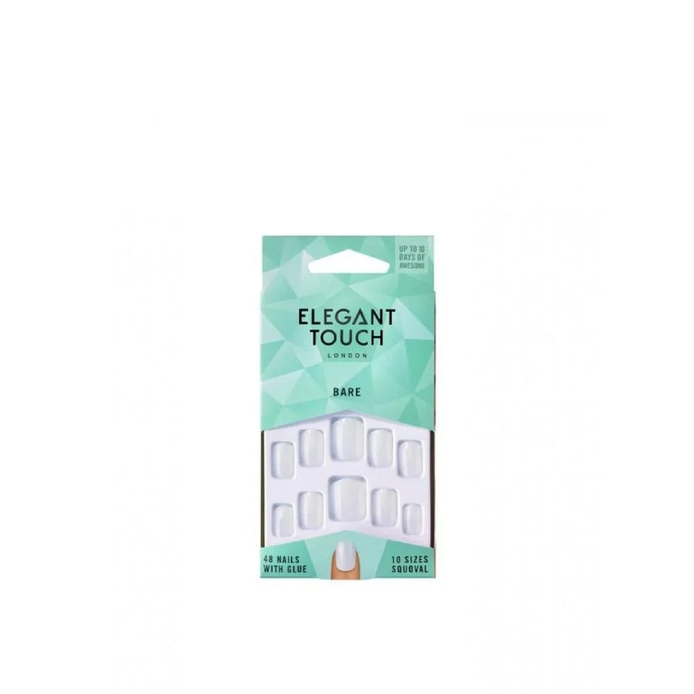 ELEGANT TOUCH BARE 017 NAILS 48 PCS & GLUE