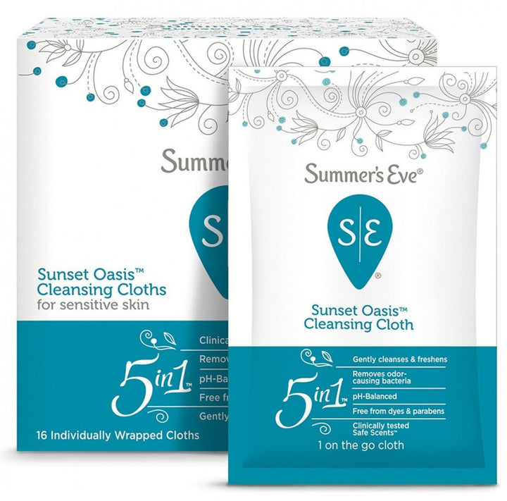 SUMMERS EVE SUNSET OASIS CLEANSER CLOTH 14 PCS