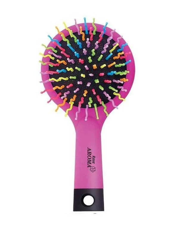 ROSE AROMA HAIR BRUSH WITH MIRROR 4730