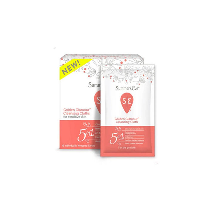 Summer's Eve Golden Glamour Cleansing Cloth -16 piece