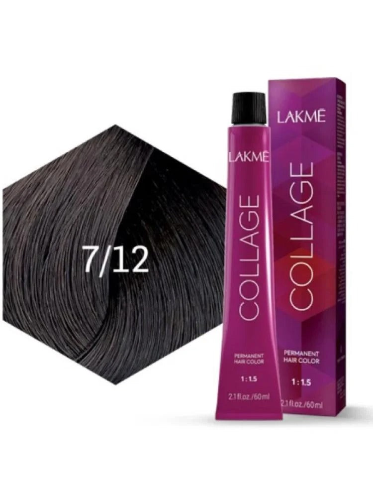 LAKME HAIR COLOR 60 ML PERMANENT 7/12