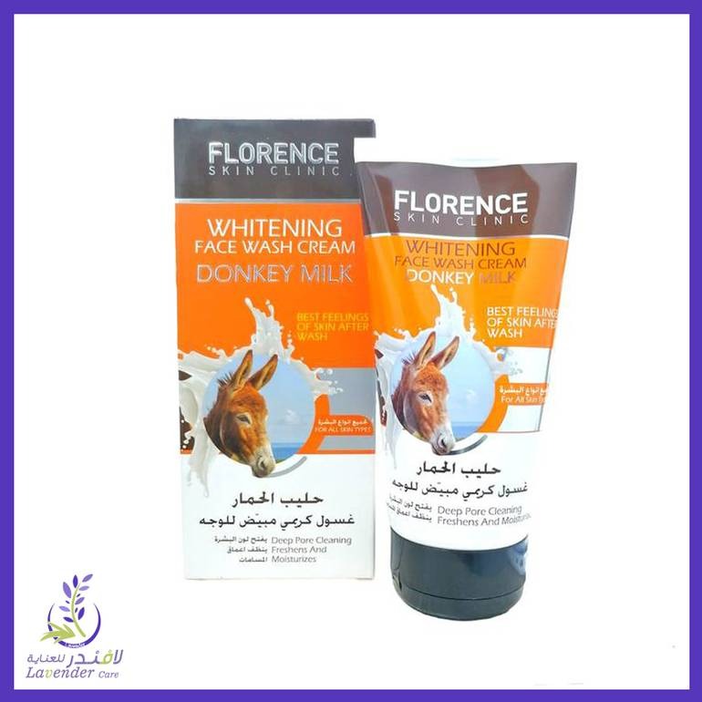 FLORENCE WHITENING FACE WASH CREAM DONKEY MILK 150 ML