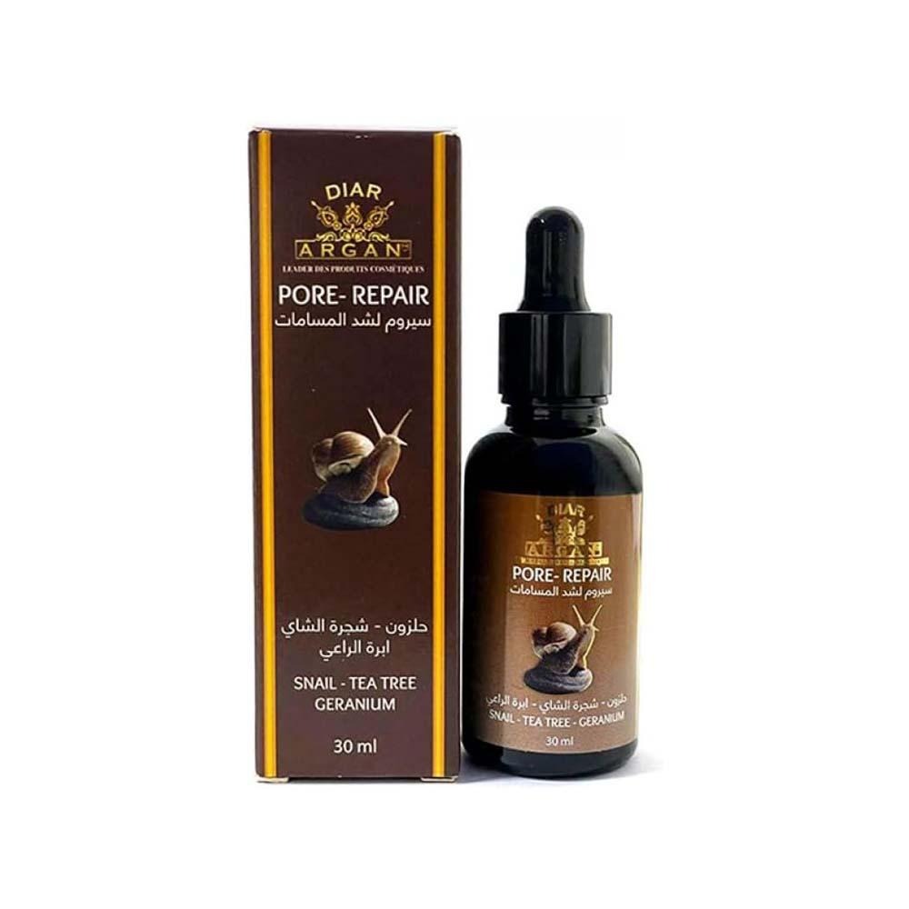 Diyar Argan Snail, Tea Tree and Geranium Serum to tighten pores 30 ml
