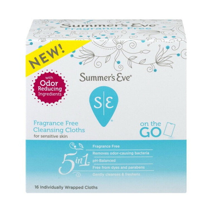 SUMMERS EVE FRAGRANCE FREE CLEANSER CLOTH 14 PCS