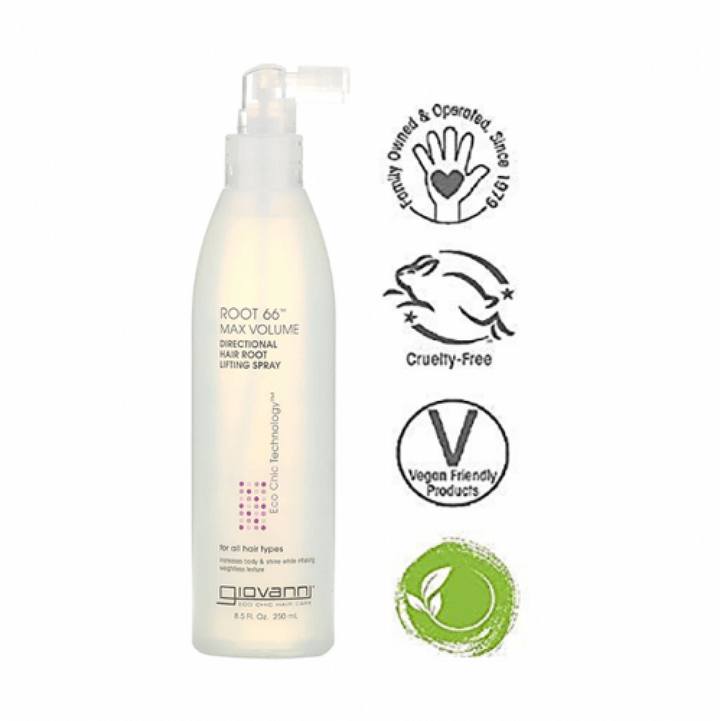 GIOVANNI ROOT 66 MAX VOLUME DIRECTIONAL HAIR ROOT LIFTING FOR ALL HAIR T SPRAY 250 ML