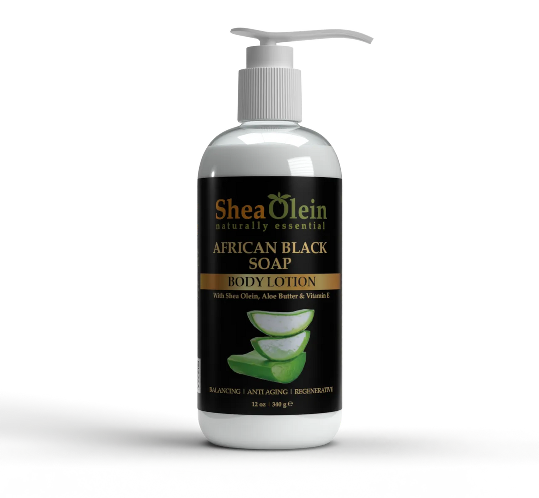 SHEA OLEIN AFRICAN BLACK SOAP ALOE BODY LOTION 340GM