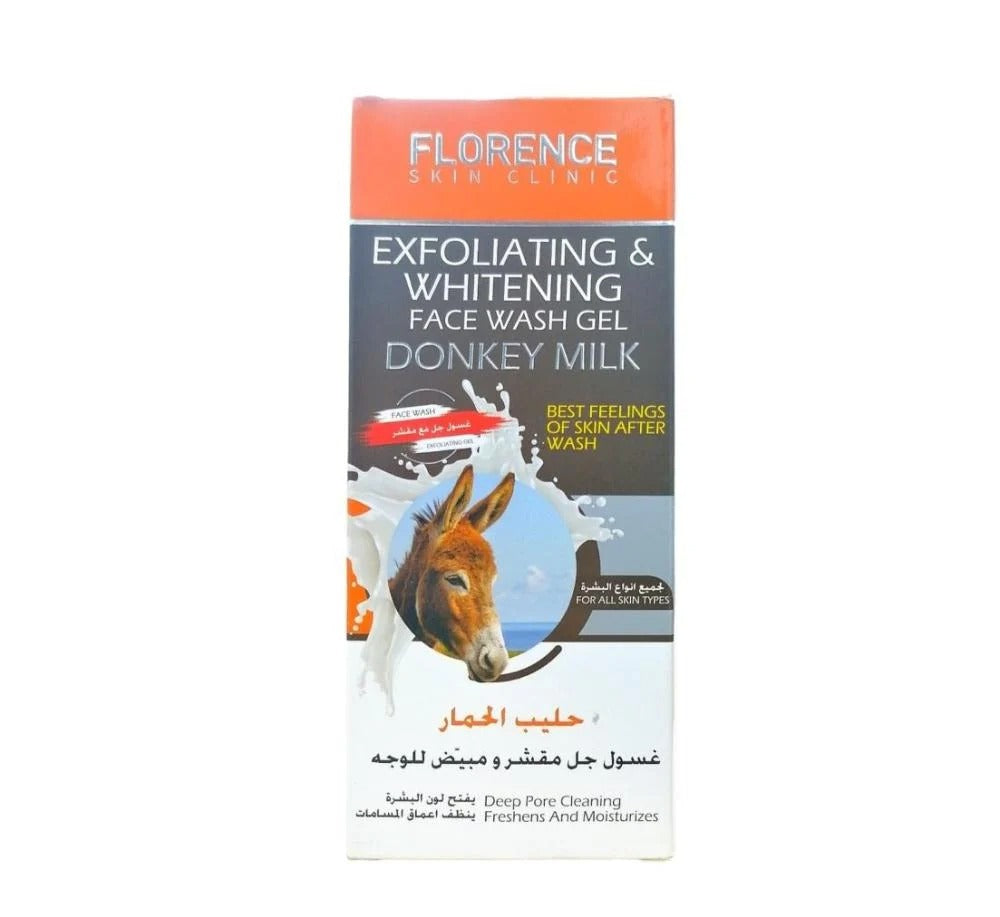 Florence Donkey Milk Exfoliating Gel Wash And Whitening Face 150 Ml