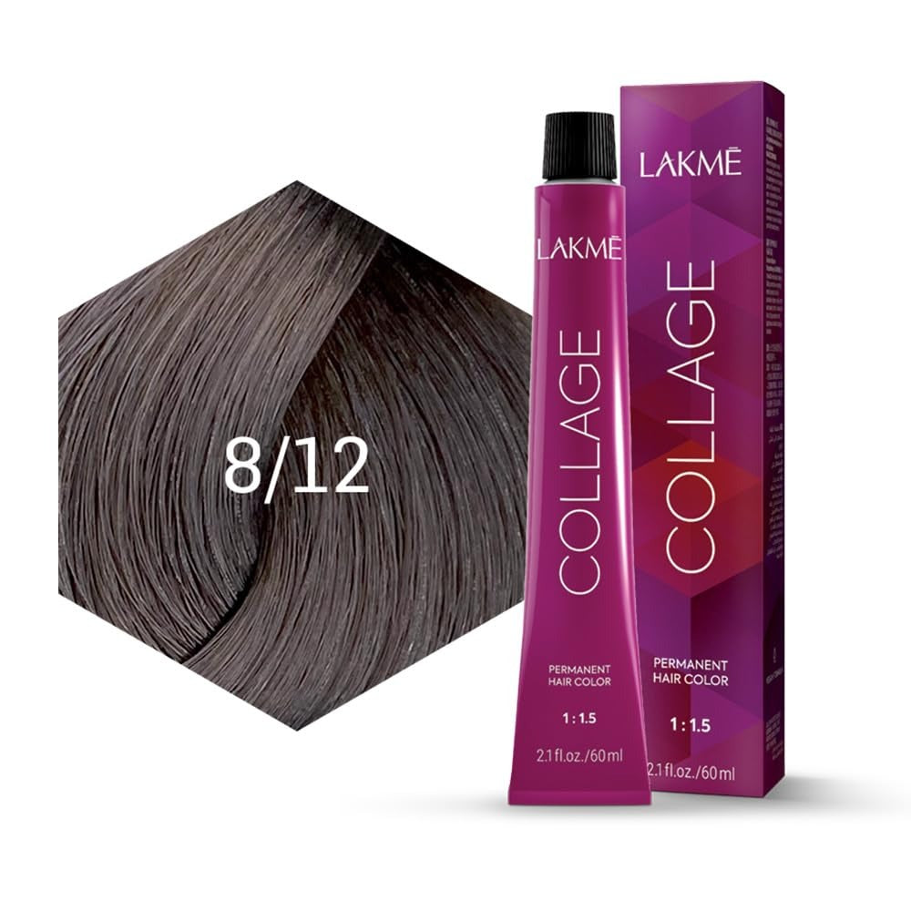 LAKME HAIR COLOR 60 ML PERMANENT 8/12